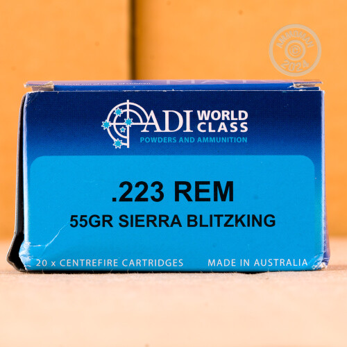 200 Rounds Of 223 Rem 55 Grain ADI World Class BlitzKing Ammo At