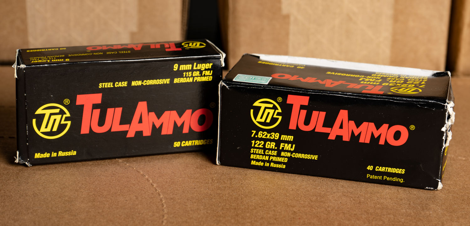 Tula Ammunition - 7.62x39 MM - 122 Grain Copper Full Metal Jacket - 40  Rounds - Steel Case