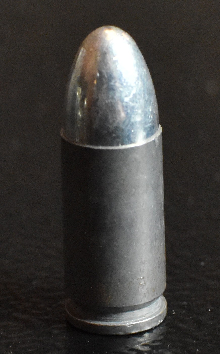 Single round of Tula 9x19 ammunition with a steel case