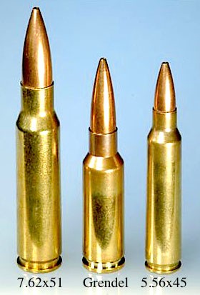 6.5 Grendel Ammunition compared to 7.62x51 and 5.56x45