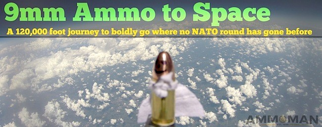 9mm ammo sent to space