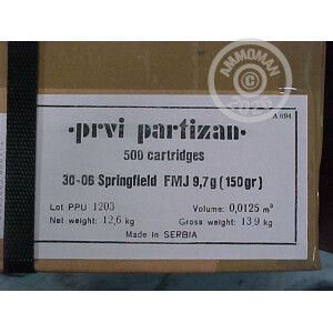 Image of 30.06 Springfield rifle ammunition at AmmoMan.com.