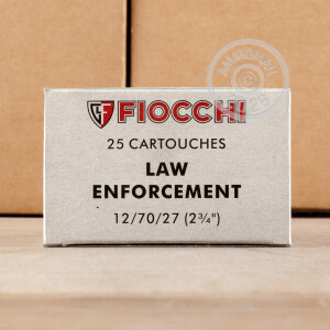 Image of the 12 GAUGE FIOCCHI LE 2-3/4" RUBBER BUCKSHOT (25 SHELLS) available at AmmoMan.com.