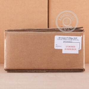 A photo of a box of Corbon ammo in .45 Automatic.