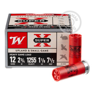 Photograph showing detail of 12 GAUGE WINCHESTER SUPER-X 2-3/4" #7.5 SHOT (25 ROUNDS)