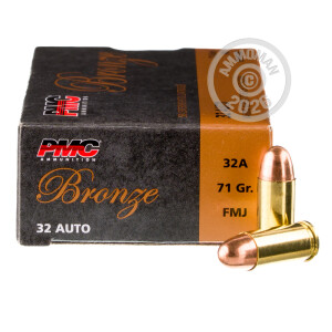 Image of the 32 ACP PMC BRONZE 71 GRAIN FMJ (1000 ROUNDS) available at AmmoMan.com.