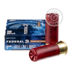 Image of the 12 GAUGE FEDERAL PREMIUM POWER-SHOK 2-3/4" 00 BUCK (5 ROUNDS) available at AmmoMan.com.