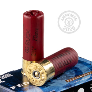 Image of the 12 GAUGE FEDERAL PREMIUM POWER-SHOK 2-3/4" 00 BUCK (5 ROUNDS) available at AmmoMan.com.