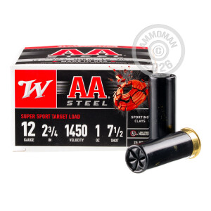 Image of 12 GAUGE WINCHESTER AA STEEL SPORTING CLAY 2-3/4" 1 OZ. #7.5 SHOT (25 ROUNDS)