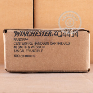 Photograph showing detail of 40 S&W WINCHESTER RANGER 135 GRAIN FRANGIBLE (500 ROUNDS)