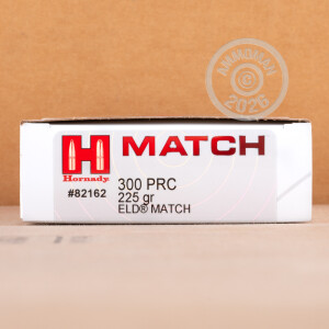Image of 300 PRC HORNADY MATCH 225 GRAIN ELD MATCH (20 ROUNDS)