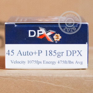 An image of .45 Automatic ammo made by Corbon at AmmoMan.com.