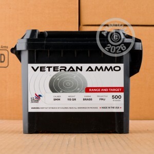 Image of 9mm Luger pistol ammunition at AmmoMan.com.