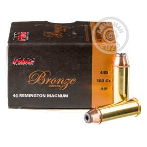 Image of the .44 MAGNUM PMC BRONZE 180 GRAIN JHP (500 ROUNDS) available at AmmoMan.com.