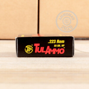 Image detailing the steel case on the Tula Cartridge Works ammunition.