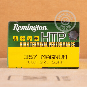 Photograph showing detail of .357 MAGNUM REMINGTON HTP 110 GRAIN SJHP (50 ROUNDS)