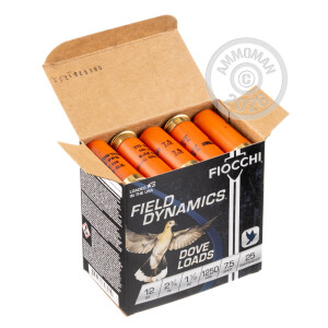 Photograph showing detail of 12 GAUGE FIOCCHI GAME LOADS 2-3/4" #7.5 SHOT (250 SHELLS)