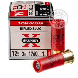 Image of the 12 GAUGE WINCHESTER SUPER-X 3" 1 OZ. MAGNUM RIFLED SLUG (15 ROUNDS) available at AmmoMan.com.