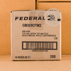 A photo of a box of Federal ammo in 308 / 7.62x51.