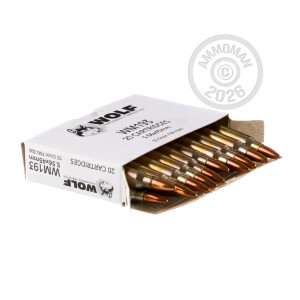 A photograph of 1000 rounds of 55 grain 5.56x45mm ammo with a FMJ bullet for sale.
