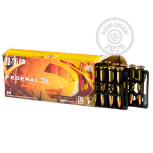 Photograph showing detail of 30-30 WIN FEDERAL FUSION 170 GRAIN FUSION (20 ROUNDS)