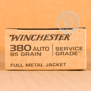 An image of .380 Auto ammo made by Winchester at AmmoMan.com.
