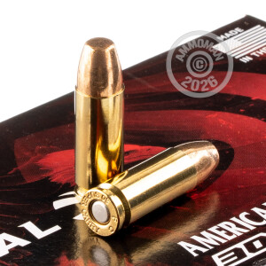 Image detailing the brass case and boxer primers on the Federal ammunition.