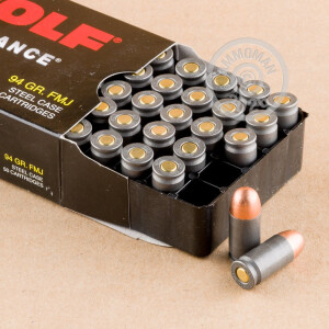 Image of 380 AUTO WOLF WPA POLYFORMANCE 94 GRAIN FMJ (1000 ROUNDS)