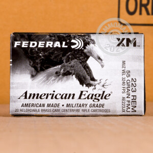 Image detailing the brass case on the Federal ammunition.