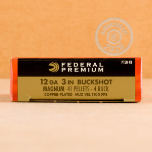 Photograph of Federal 12 Gauge #4 BUCK for sale at AmmoMan.com