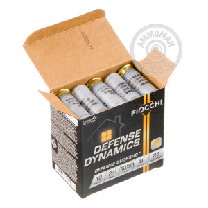 Photo detailing the 12 GAUGE FIOCCHI 2-3/4" 9 PELLETS #1 BUCKSHOT (250 ROUNDS) for sale at AmmoMan.com.