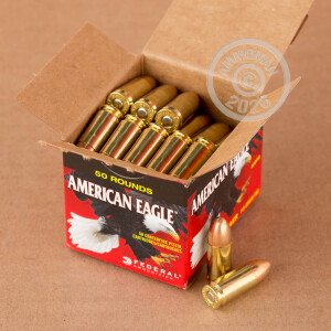 Image of 9mm Luger ammo by Federal that's ideal for training at the range.