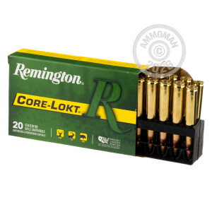 Photo detailing the 30-06 SPRINGFIELD REMINGTON CORE-LOKT 180 GRAIN PSP (20 ROUNDS) for sale at AmmoMan.com.
