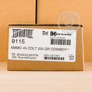 Image of the 45 COLT HORNADY COWBOY 255 GRAIN LRN (20 ROUNDS) available at AmmoMan.com.