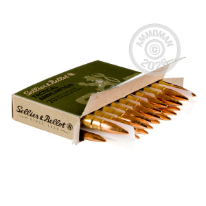 Photograph showing detail of 300 AAC BLACKOUT SELLIER & BELLOT 124 GRAIN FMJ (20 ROUNDS)