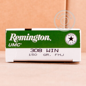 Photograph showing detail of 308 WIN REMINGTON UMC 150 GRAIN MC (20 ROUNDS)