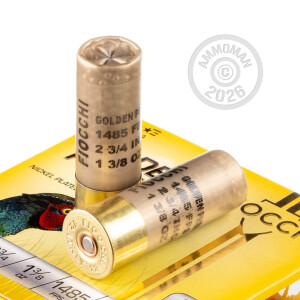 Photograph showing detail of 12 GAUGE FIOCCHI GOLDEN PHEASANT 2-3/4" 1-3/8 OZ. #6 SHOT (25 ROUNDS)
