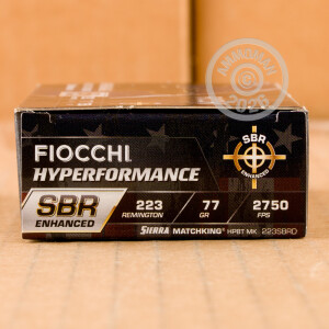 Image detailing the brass case on the Fiocchi ammunition.