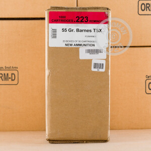 Photograph showing detail of 223 REMINGTON BLACK HILLS BARNES 55 GRAIN TSX (50 ROUNDS)