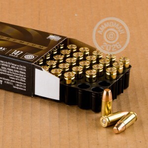 Image detailing the brass case and boxer primers on the Federal ammunition.