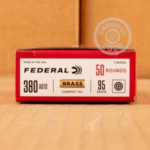 Image of 380 ACP FEDERAL CHAMPION 95 GRAIN FMJ (50 ROUNDS)