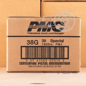 Image of the 38 SPECIAL PMC BRONZE 132 GRAIN FMJ (50 ROUNDS) available at AmmoMan.com.