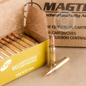 An image of 308 / 7.62x51 ammo made by Magtech at AmmoMan.com.