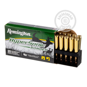 Photo detailing the 270 WIN REMINGTON HYPERSONIC BONDED 140 GRAIN PSP (20 ROUNDS) for sale at AmmoMan.com.