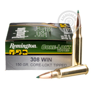 Image of 308 WIN REMINGTON CORE-LOKT TIPPED 150 GRAIN POLYMER TIP (20 ROUNDS)