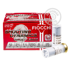 Photograph showing detail of 12 GAUGE FIOCCHI 2-3/4" 1-1/8 OZ. #8 SHOT (250 ROUNDS)
