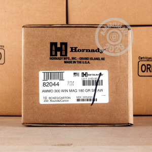 An image of 300 Winchester Magnum ammo made by Hornady at AmmoMan.com.