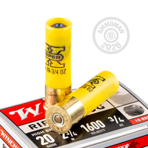 Image of 20 GAUGE WINCHESTER SUPER-X 2-3/4“ 3/4 OZ. RIFLED SLUG HP (15 ROUNDS)
