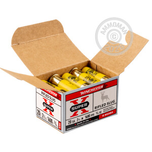 Image of the 20 GAUGE WINCHESTER SUPER-X 2-3/4“ 3/4 OZ. RIFLED SLUG HP (15 ROUNDS) available at AmmoMan.com.