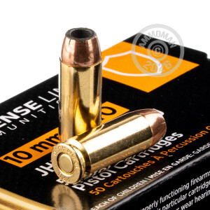 Photo detailing the 10MM PRVI PARTIZAN 180 GRAIN JHP (50 ROUNDS) for sale at AmmoMan.com.